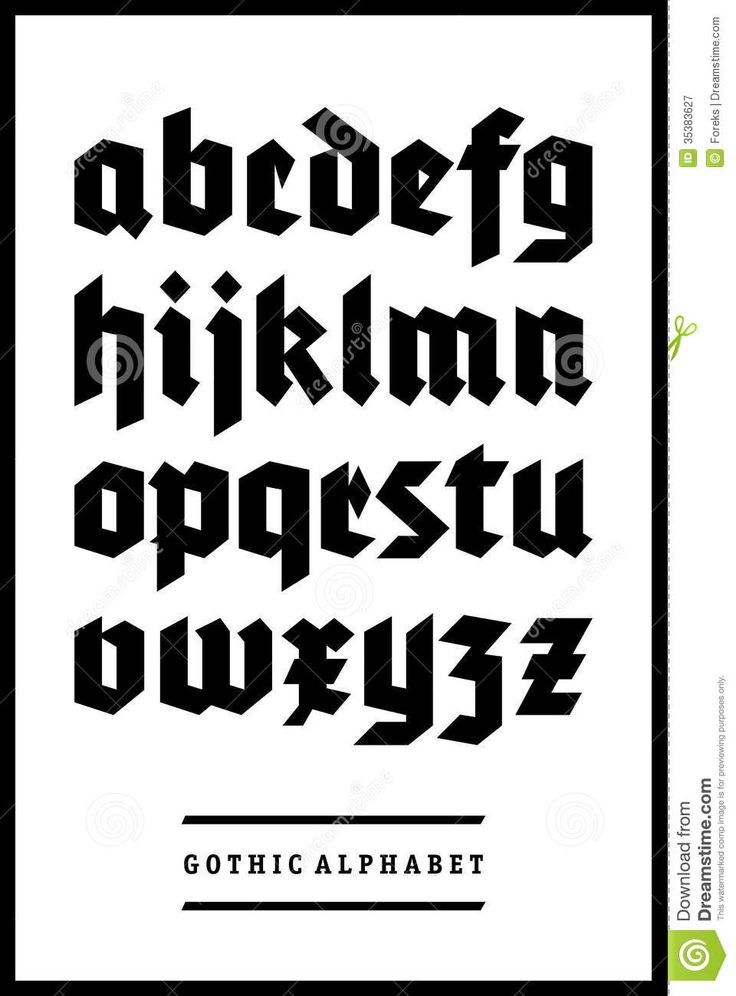 goth letter fonts