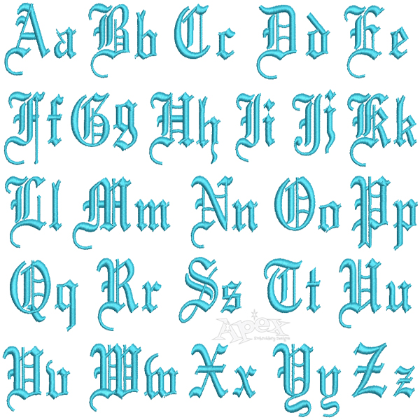 goth letter fonts
